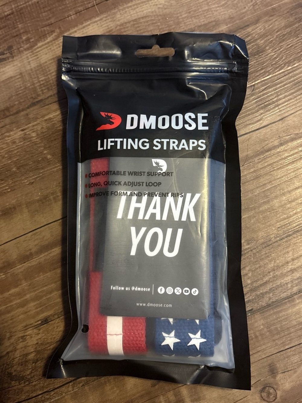 Red, White & Blue Lifting Straps - Heavy-Duty Wrist Support